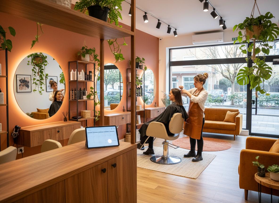 Peluquería con tecnología avanzada