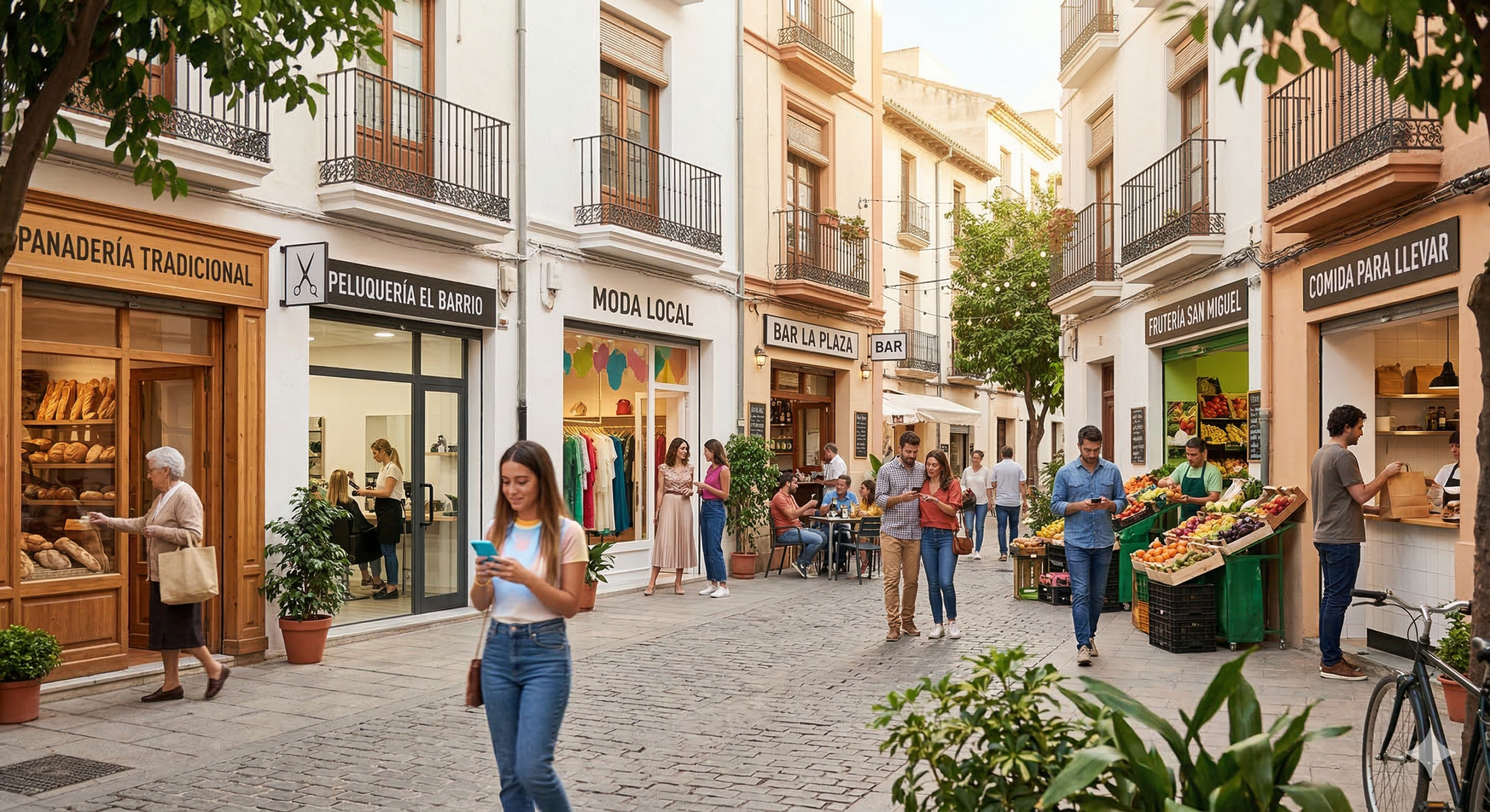 Ecosistema local de comercios conectados dentro de una misma localidad